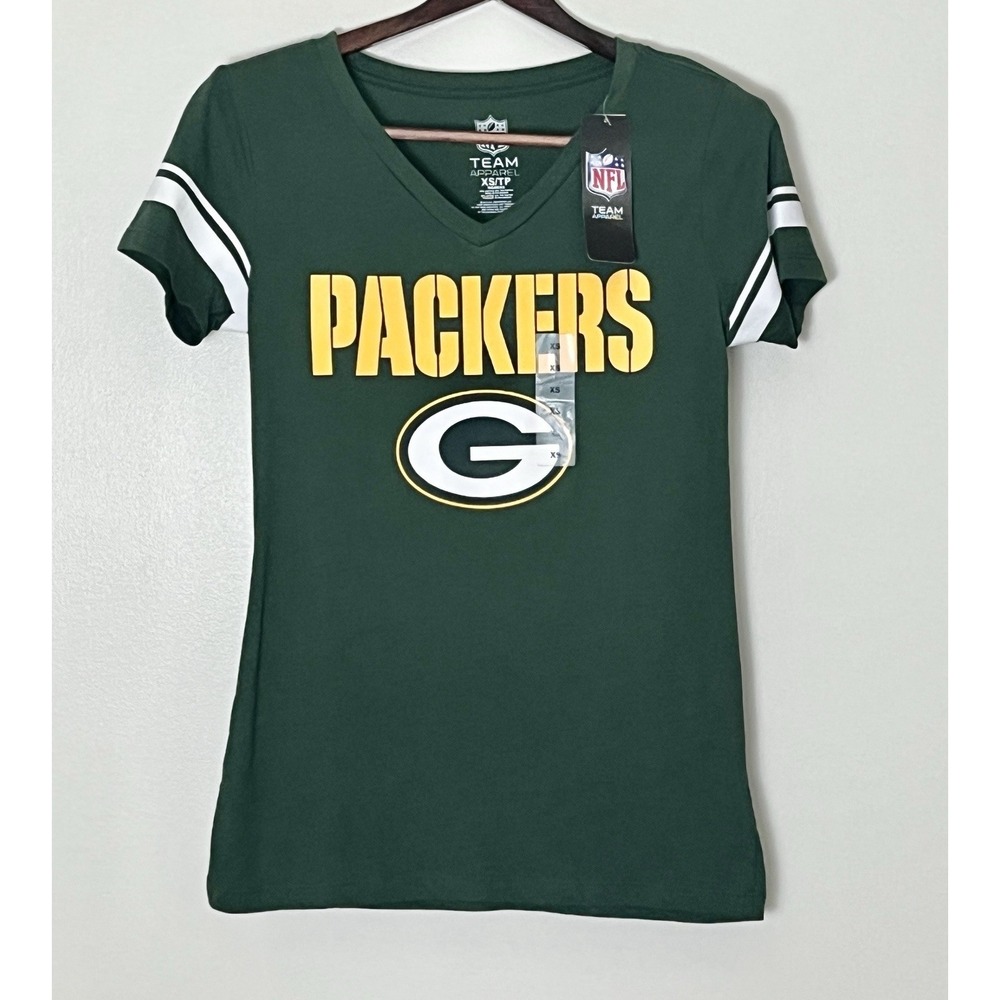 NWT Green Bay Packers T-Shirt Women's XS Green NFL Graphic Football Sports‎